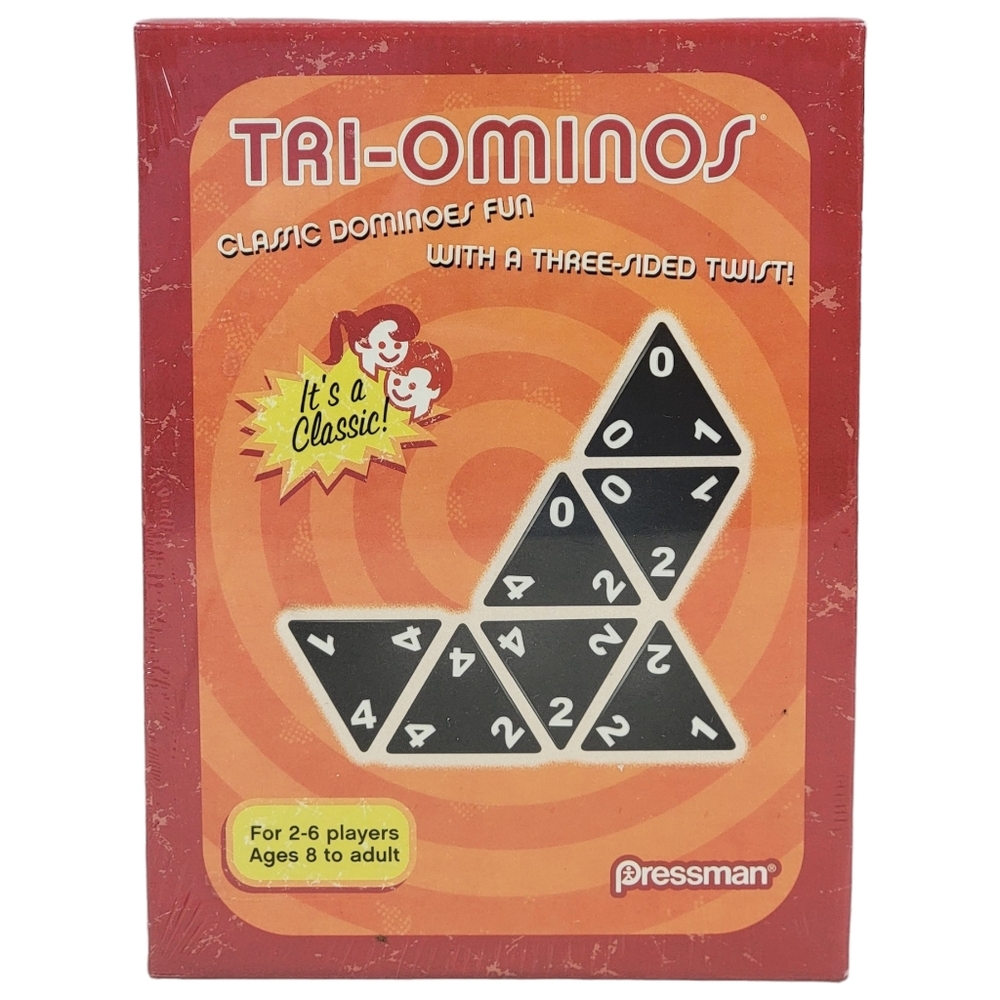 Tri-Ominos Classic Dominoes Fun with A Three-Sided Twist Pressman 2009